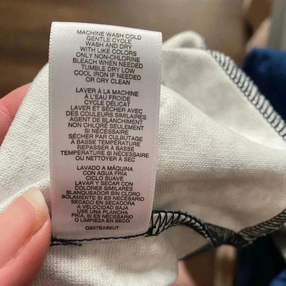 MICHAEL KORS blue & white abstract floral Skirt Gold Zipper Detail size 10 MINT - Picture 12 of 14